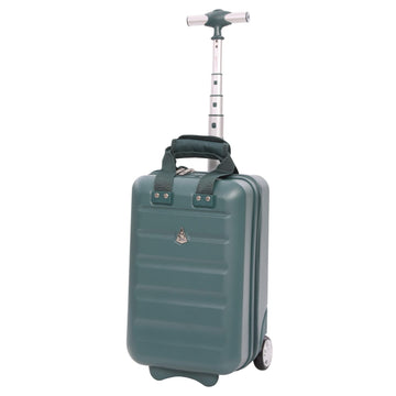 Aerolite 40x20x25cm Ryanair Approved Cabin Bag – Lightweight 2-Wheel Hard Shell Underseat Luggage with TSA Lock – Eco-Friendly Interior – Forest Green